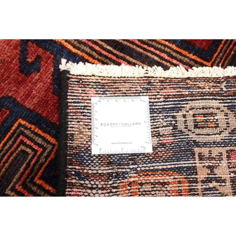 ECARPETGALLERY Hand-knotted Konya Anatolian Dark Red Wool Rug - 3'7 x 10'2