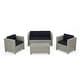 preview thumbnail 58 of 80, Puerta Outdoor 4-piece Patio Chat Set by Christopher Knight Home