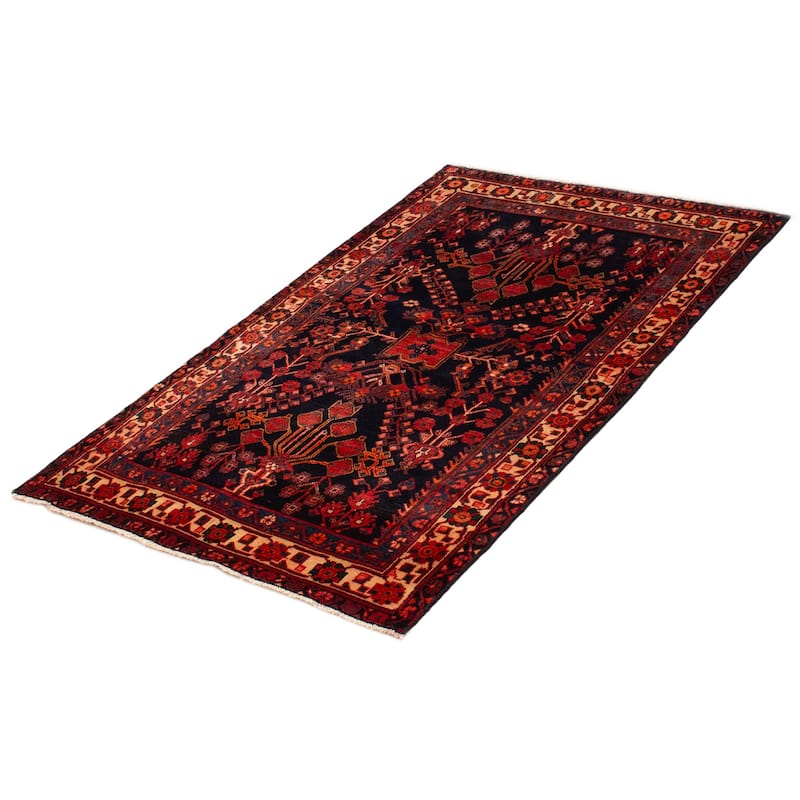 ECARPETGALLERY Hand-knotted Anadol Navy Wool Rug - 4'6 x 6'9