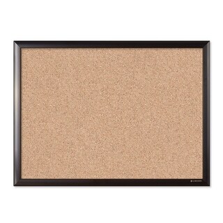 Bacheca Da Parete Quartet Home Décor Natural Cork Bulletin Board, 17" X 23", Ebony Frame 23x17 Cork Bulletin Board