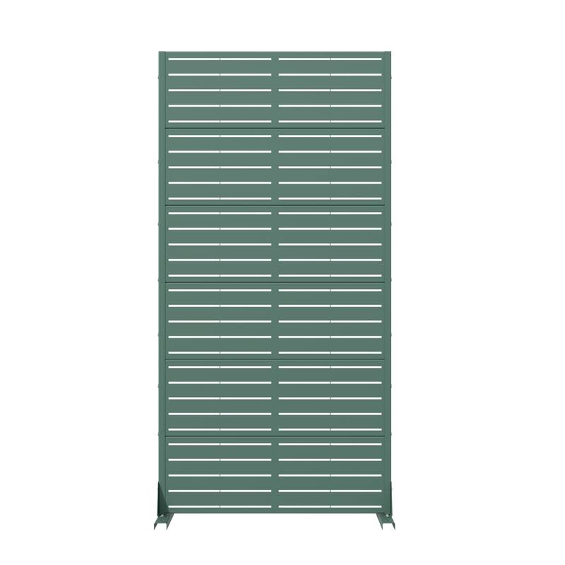 72in Dovelina Outdoor Freestanding Metal Privacy Screen Decorative Garden Fence