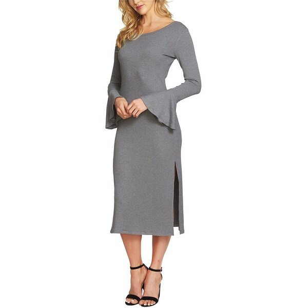 womens ribbed midi dress