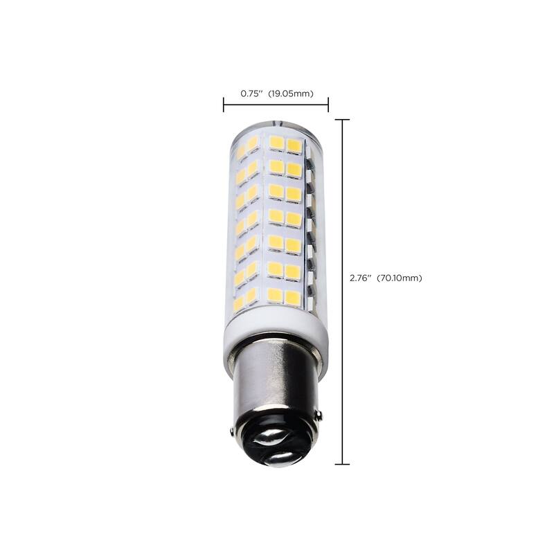 6.5 Watt T6 LED Clear Finish DC Base 5000K 120 Volt