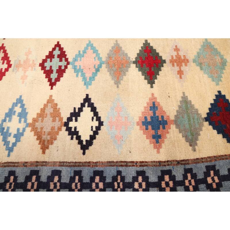 ECARPETGALLERY Hand-knotted Melis Vintage Cream Wool Rug - 4'8 x 8'9