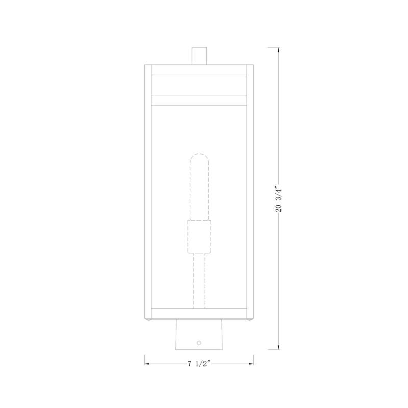 Z-Lite 596PHBS Nuri 21" Tall Outdoor Single Head Post Light