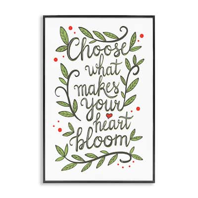 Stupell Makes Your Heart Bloom Framed Giclee Art Design By Martina Pavlova