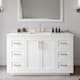 Option White / White Quartz Top / Brushed Gold Hardware