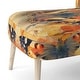 preview thumbnail 10 of 15, Designart "Orange Buttlerfly In Watercolor" Upholstered Floral Accent Chair - Traditional Arm Chair For Living Room