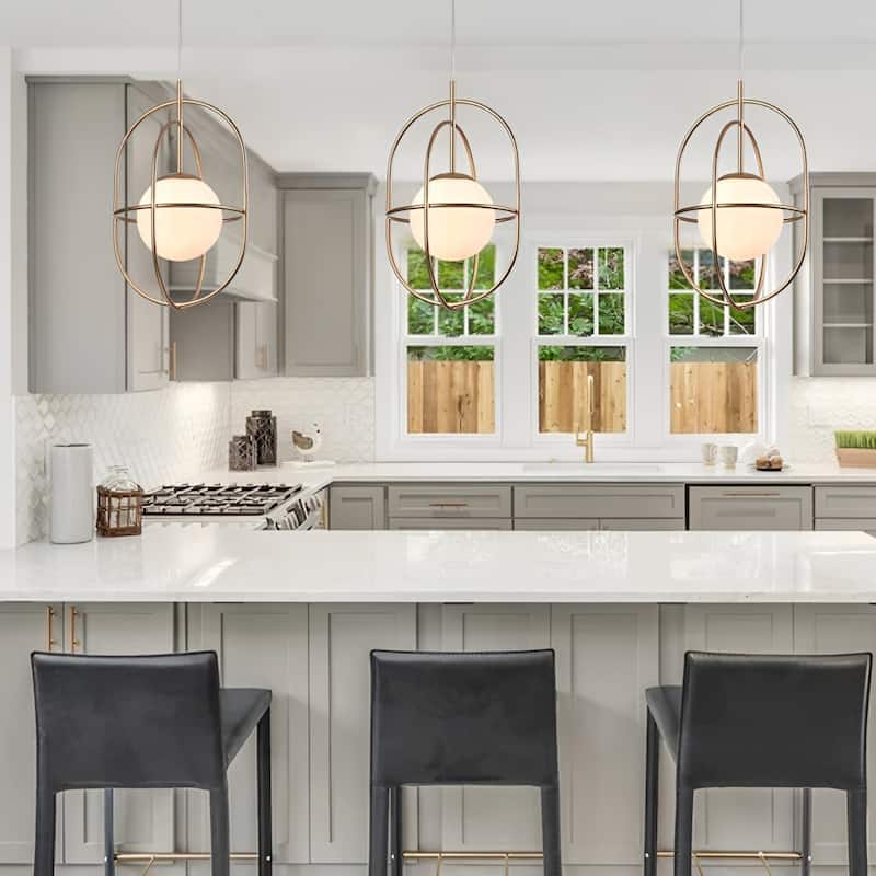 Bronze Gold Ellipse Pendant Light: Contemporary Sci-fi Design for Modern Spaces - N/A