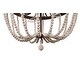 preview thumbnail 10 of 12, Oaks Aura Farmhouse Wood Lighting Bohemia Chic 3-light Wood Beaded Chandelier