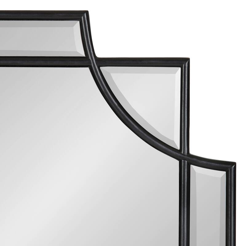 Kate and Laurel Minuette Traditional Decorative Framed Wall Mirror - 24x24 - Black