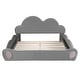 preview thumbnail 7 of 27, Queen Size Cloud-Shaped Headboard Upholstered Platform Bed with Rounded Footboard and Convenient Pocket for Storage, Grey