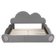 preview thumbnail 22 of 28, Queen Size Cloud-shaped Headboard Upholstered Platform Bed