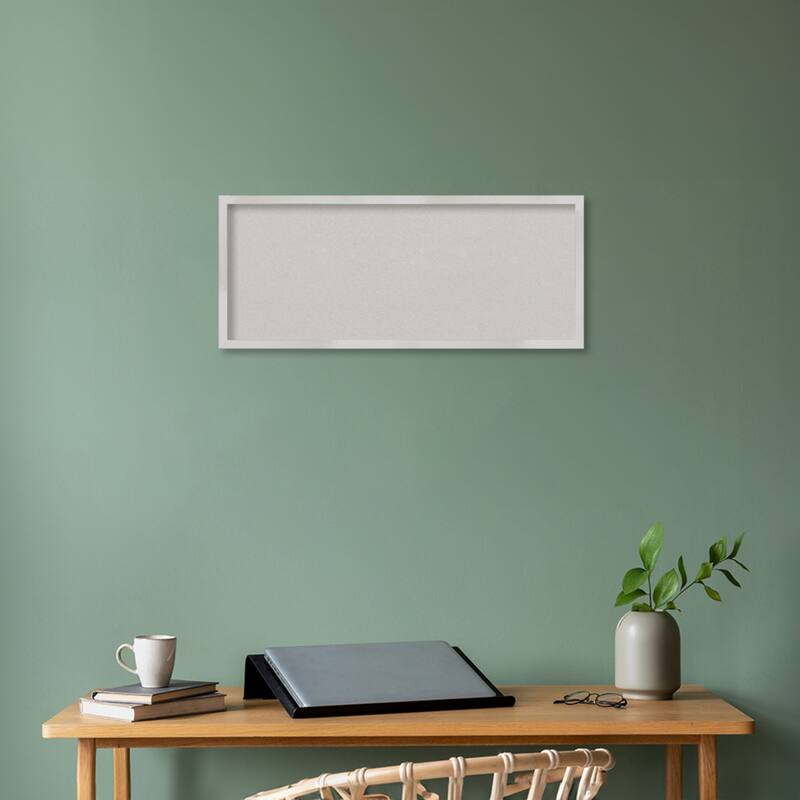Svelte Wood Framed Grey Corkboard Bulletin Board