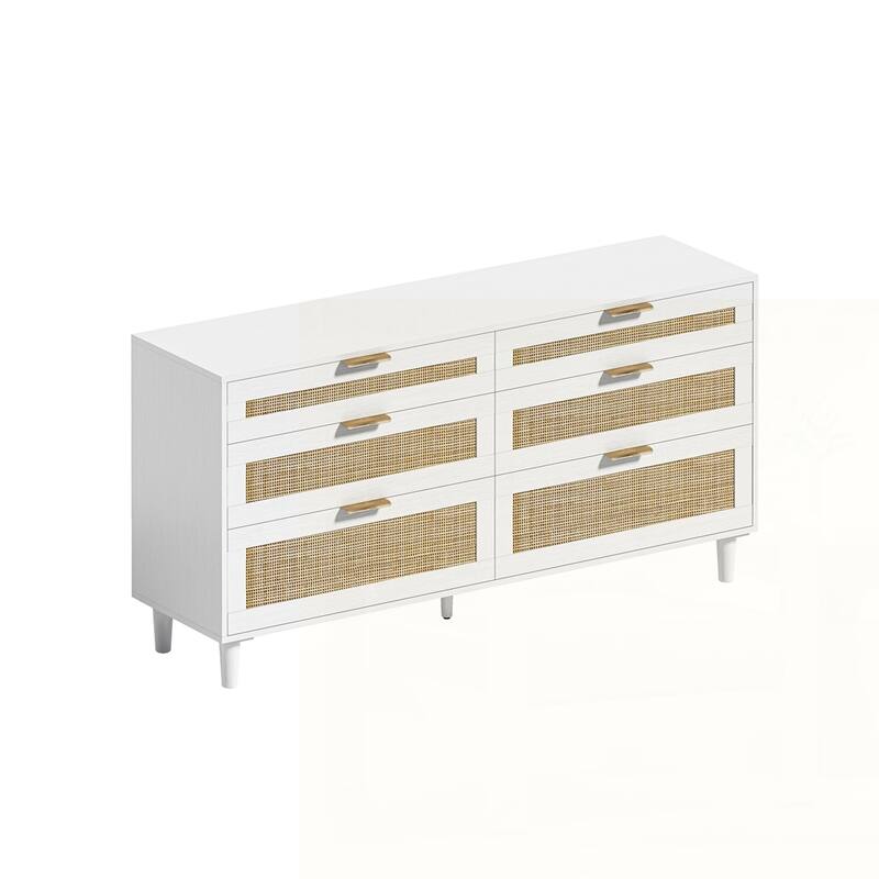 Rattan Dresser with Drawers