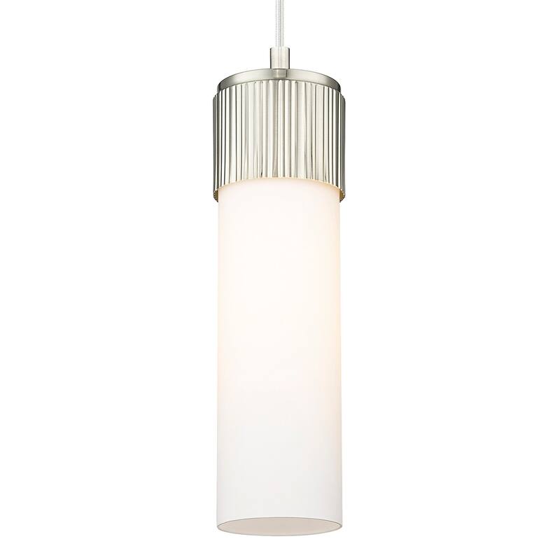 Innovations Lighting 428-1P-G428-12WH Bolivar 12" Tall Mini Pendant - Satin Nickel