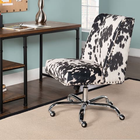 Violet Cow Print Office Chair