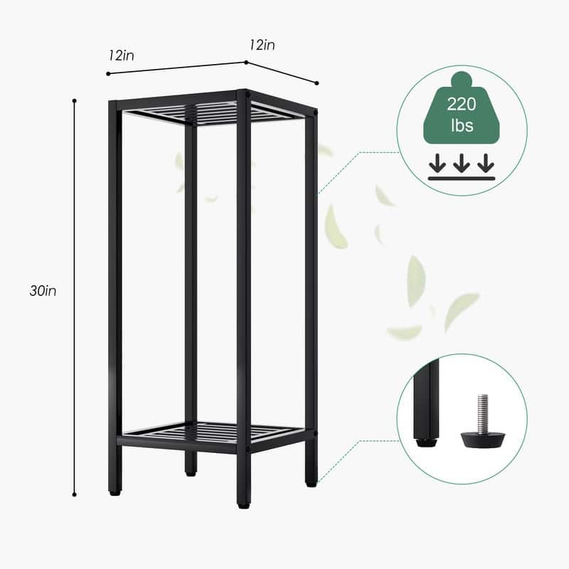 2 Tier 30" Tall Indoor Outdoor Plant - 12 x 12 x 30 inches