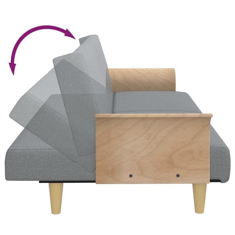 vidaXL Sofa Bed with Armrests Fabric Sofa Recliner Sleeper Sofa Daybed Couch - 88.2" x 35" x 27.6"
