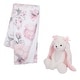preview thumbnail 3 of 4, Lambs & Ivy Floral Blanket & White Plush Bunny Stuffed Animal Toy Baby Gift Set