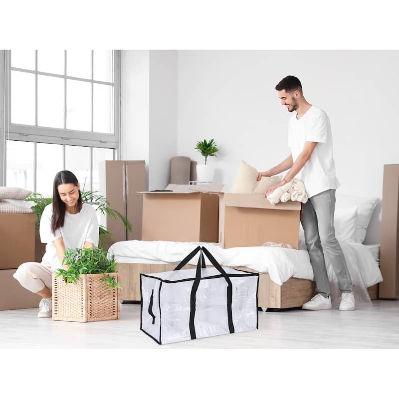1 Pack Clothes Storage, Foldable Storage Bags, Moving Bags for Organizing Comforter, Closet Organizers with Handles 27*14*15in