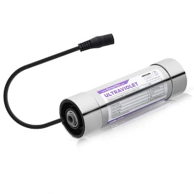 iSpring UVF8 LED UV Water Filter, Add-on Kit for Under Sink Water Filtration Systems, Mercury-Free, Stainless steel