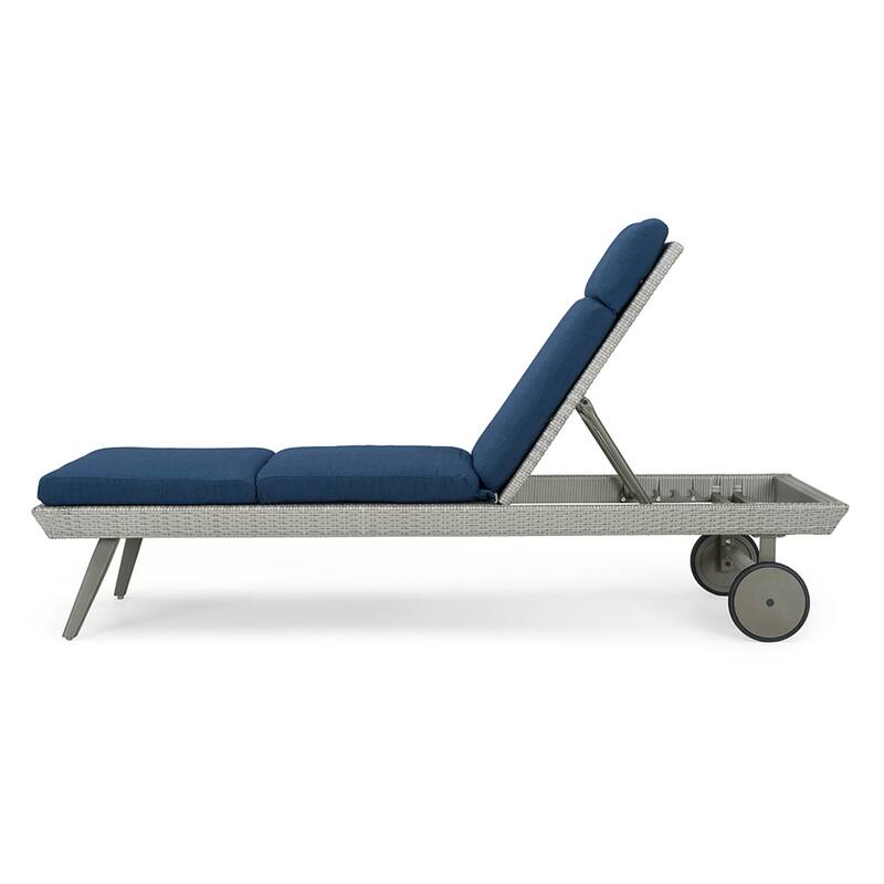 Portofino Casual 2 Piece Sunbrella Outdoor Patio Lounger & Mattress