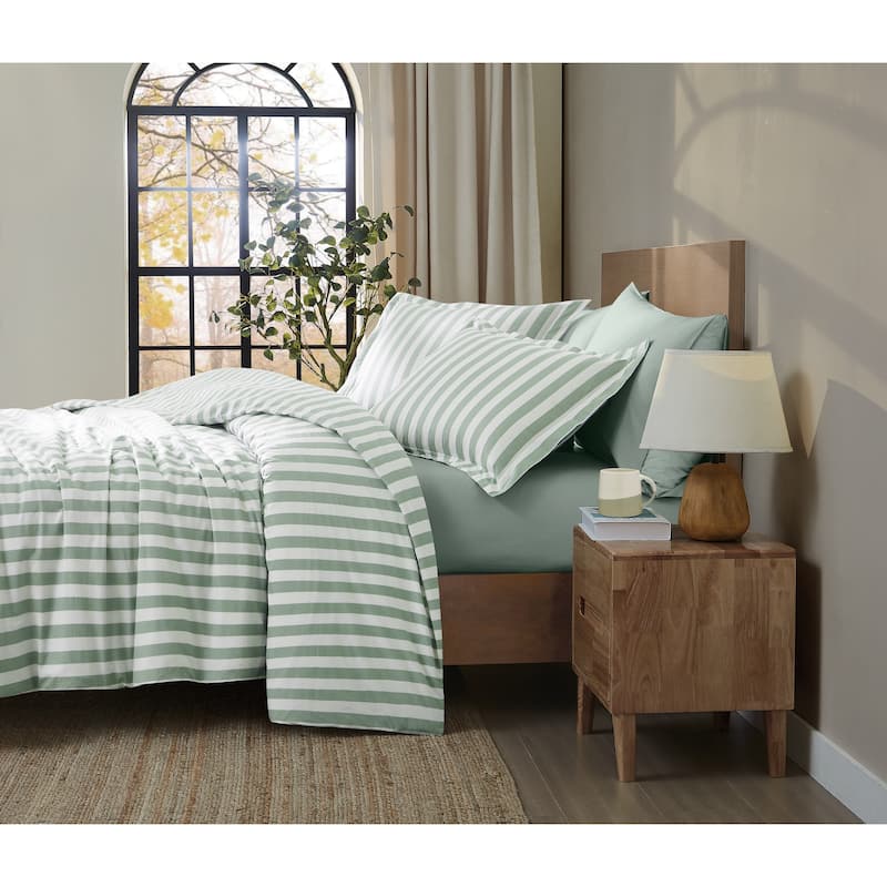 Brooklyn Loom Levi Stripe 3 Piece Comforter Set