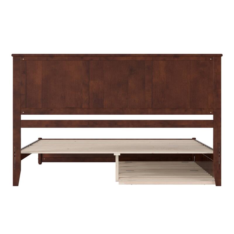 Felicity Platform Bed with Panel Footboard and Twin XL Trundle