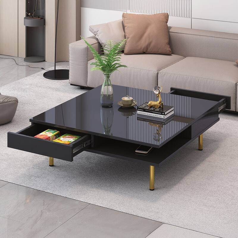 Particle Board Coffee Table With Drawers