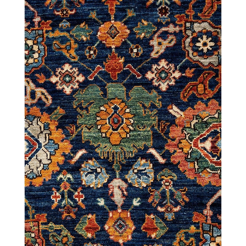 Serapi One-of-a-Kind Hand-Knotted Area Rug - Blue, 9' 2" x 11' 9" - 9' 2" x 11' 9"