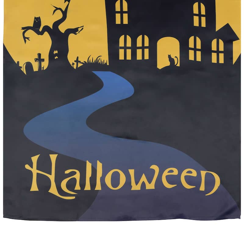 Pumpkins and Ghost Spooky Halloween Outdoor House Flag 28" x 40"
