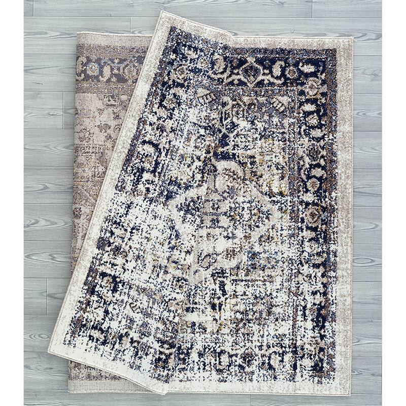 Milan Cream/Tribeige Polypropylene Area Rug