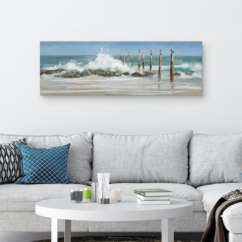 Perched by the Sea Canvas Art Print