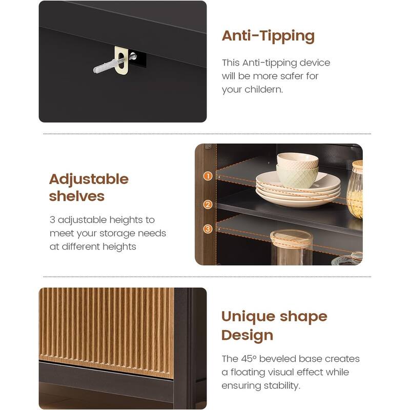 Sideboard Buffet Storage Cabinet,Buffet Table Storage Doors and Drawer