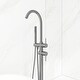 preview thumbnail 18 of 54, Freestanding Double Handle Clawfoot Tub Faucet - 8" x 47"