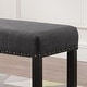 preview thumbnail 12 of 14, Roundhill Furniture Biony Fabric Dining Bench with Nailhead Trim