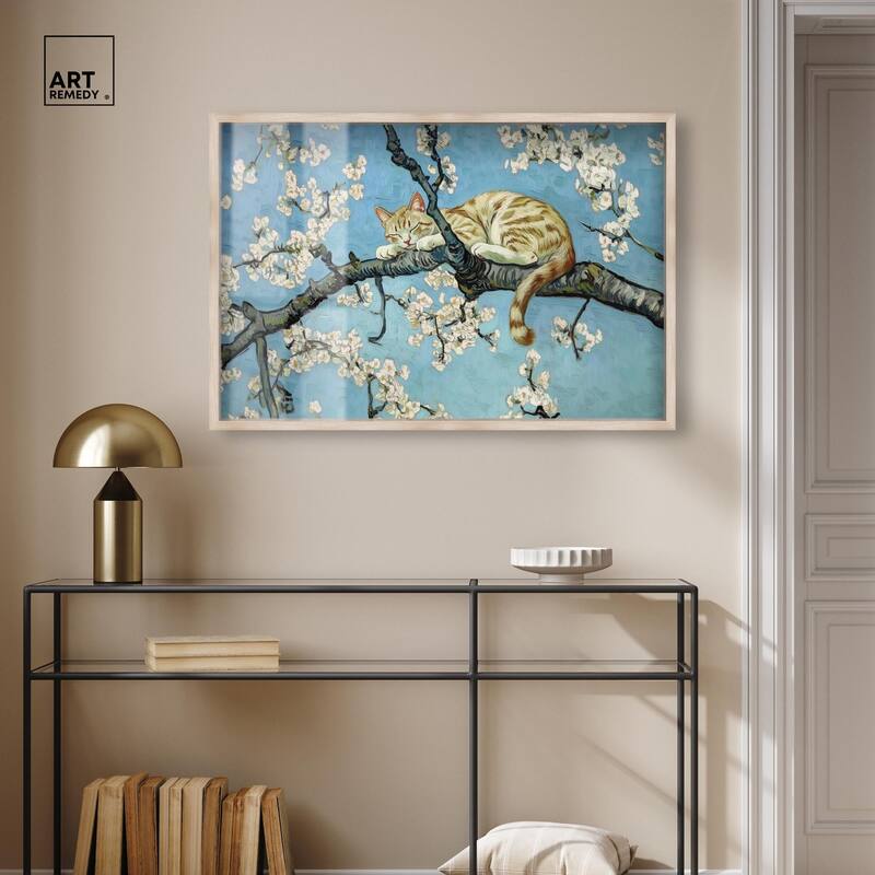 Autumn Blossom Kitten Shadowbox by Art Remedy