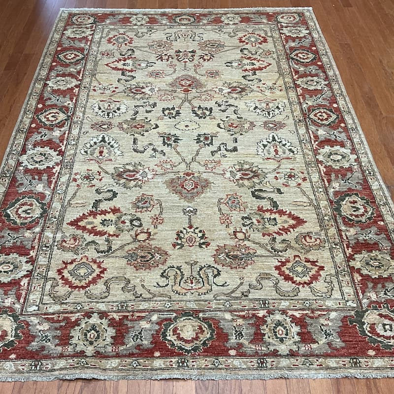 HERAT ORIENTAL Handmade Oushak Wool Rug - 6'1" x 8'8"