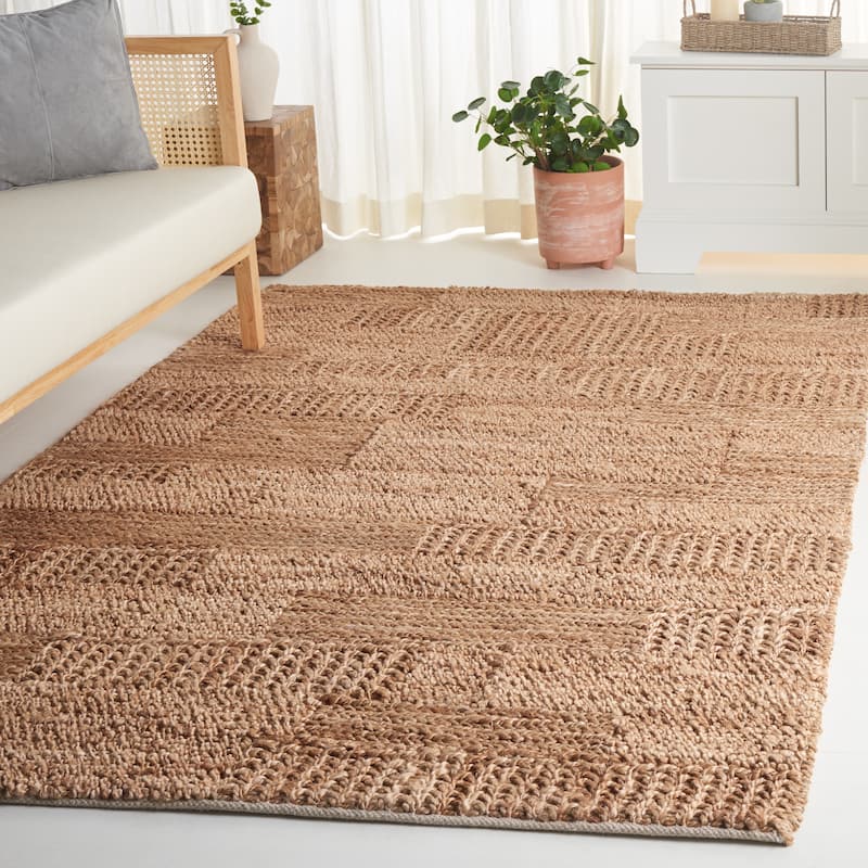 SAFAVIEH Handmade Natural Fiber Paisley Casual Hemp Rug - 6' x 9' - Natural