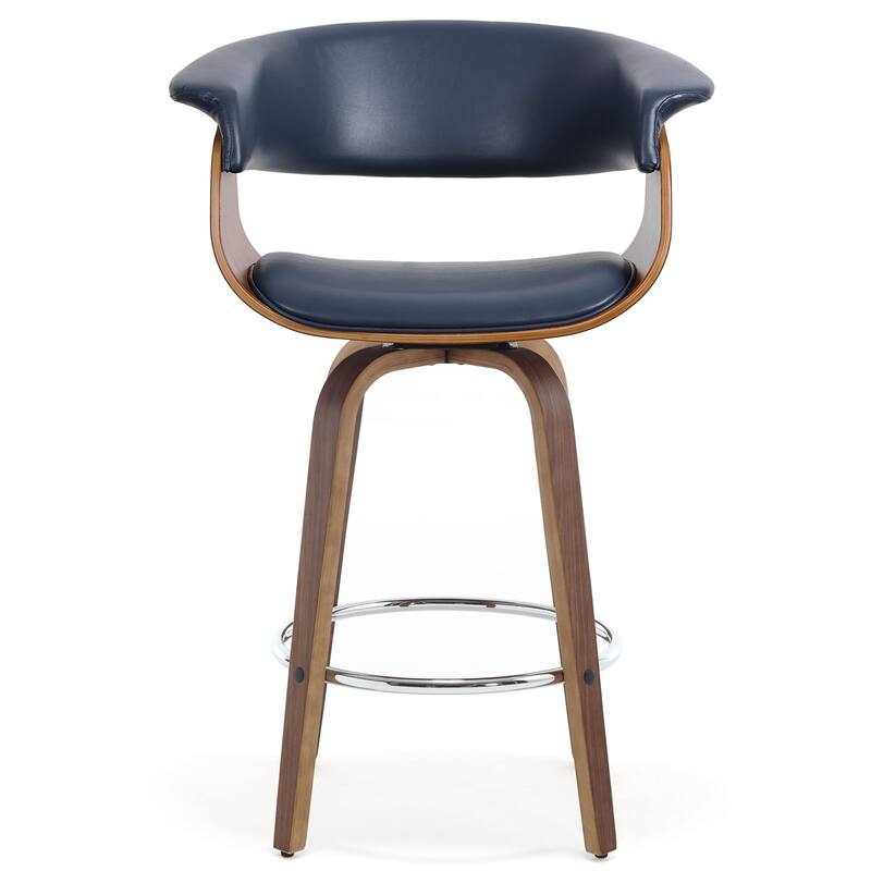 Modern Swivel Bar Stools Upholstered Counter Height Stools, Set of 2