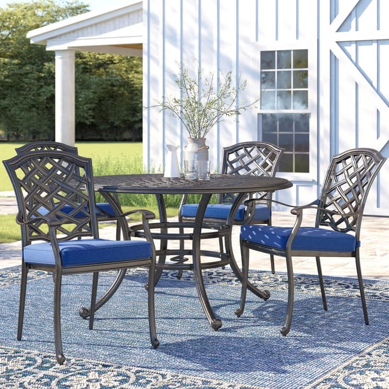 Arcadia 5-piece Outdoor Aluminum Dining Set with Cushions