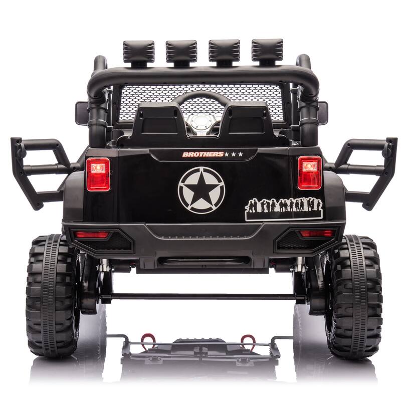 Kids Electric Ride-On Car 24V 400W with Parents Control, 3 Speed Settings, Bluetooth, USB, Music, LED Searchlights