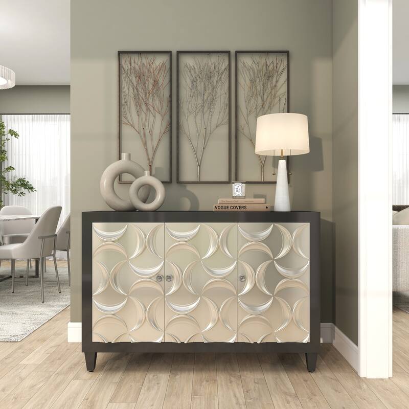 Black Metal Branch Tree Home Wall Decor with Metallic Copper, Silver, and Gold (Set of 3)