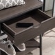 preview thumbnail 4 of 5, Drindel Contemporary Black Coat Stand with Mirror by Furniture of America