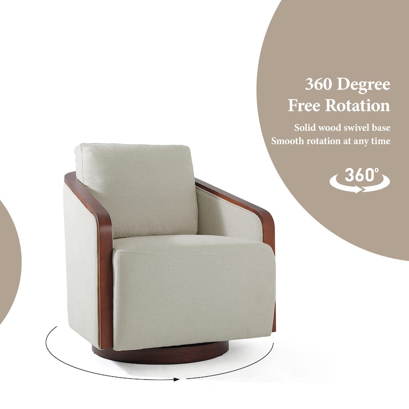 Modern Upholstered Swivel Accent Chair