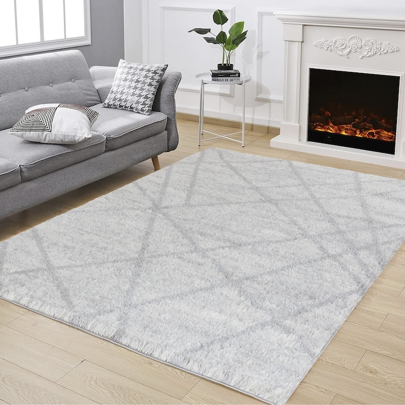 Loft Shag GC_CZY1004 Ivory Shaggy Area Rug