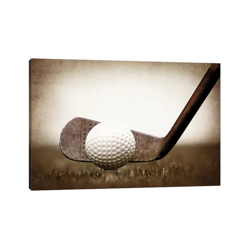 iCanvas "Golf Iron Vintage Grass" by Saint and Sailor Studios Canvas Print