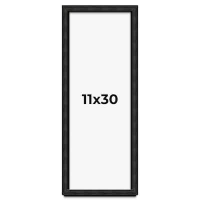 11x30 Shadow Box Black Rustic Barnwood Display Frame | 1.125 Inch