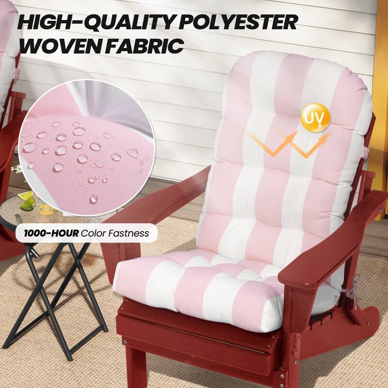 Outdoor Adirondack Chair Cushion Thickened Patio Chair Pad Lounge Rocking Chair Cushion
